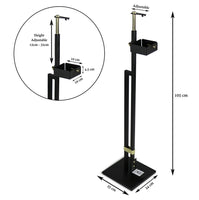 Lirash Touch Free Hand Sanitiser Dispenser Station Floor Stand Foot Operated - Gold Black Kings Warehouse 