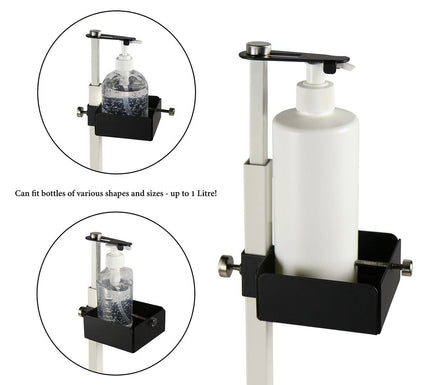 Lirash Touch Free Hand Sanitiser Dispenser Station Floor Stand Foot Operated - White Black Furniture Kings Warehouse 