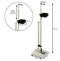 Lirash Touch Free Hand Sanitiser Dispenser Station Floor Stand Foot Operated - White Black Furniture Kings Warehouse 