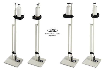 Lirash Touch Free Hand Sanitiser Dispenser Station Floor Stand Foot Operated - White Black Furniture Kings Warehouse 