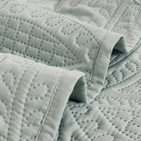 Lisbon Quilted Embossed Coverlet Set (3Pcs) - Sage - Double/Queen Home & Garden Kings Warehouse 