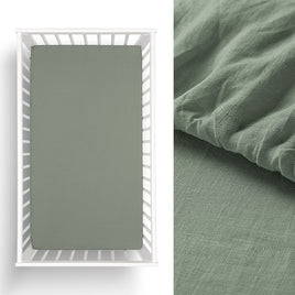 Little Gem 1 Pc Olive Hemp Cot Fitted Sheet Home & Garden Kings Warehouse 