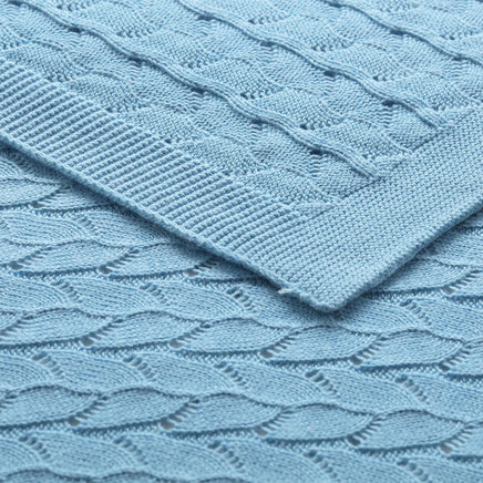 Little Gem Lyla Blue Cotton Baby Blanket 75 x 100 cm Home & Garden Kings Warehouse 