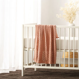 Little Gem Lyla Dusty Pink Cotton Baby Blanket 75 x 100 cm Home & Garden Kings Warehouse 