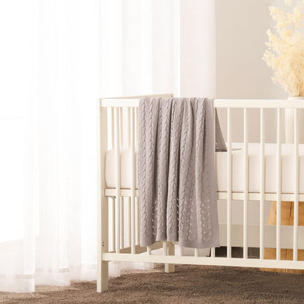 Little Gem Lyla Grey Cotton Baby Blanket 75 x 100 cm Home & Garden Kings Warehouse 
