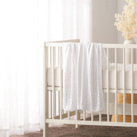 Little Gem Lyla White Cotton Baby Blanket 75 x 100 cm Home & Garden Kings Warehouse 