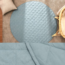 Little Gem Round Linen Cotton Baby Play Mat Capri 130cm Diameter Home & Garden Kings Warehouse 