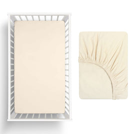 Little Gem Sand Eucalyptus Cotton Cot Fitted Sheet Home & Garden Kings Warehouse 
