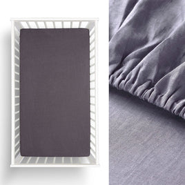 Little Gem Twin Pack Grisaille Hemp Cot Fitted Sheet Home & Garden Kings Warehouse 
