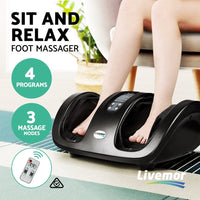 Livemor Foot Massager Shiatsu Massagers Electric Roller Kneading Calf Leg Black Furniture Kings Warehouse 