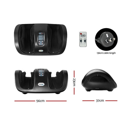 Livemor Foot Massager Shiatsu Massagers Electric Roller Kneading Leg Black Furniture Kings Warehouse 