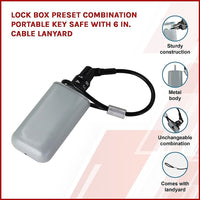 Lock Box Preset Combination Portable Key Safe with 6 in. Cable Lanyard Kings Warehouse 