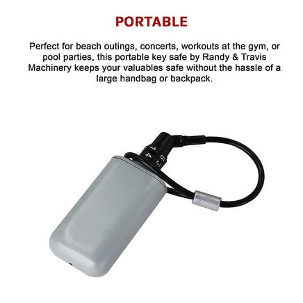 Lock Box Preset Combination Portable Key Safe with 6 in. Cable Lanyard Tools Kings Warehouse 