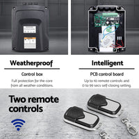 LockMaster Automatic Electric Gate Opener Double Swing Remote Control Kit 800KG Kings Warehouse 