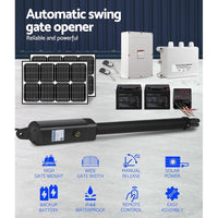 Lockmaster Single Swing Gate Opener 600KG 40W Solar Panel Home & Garden Kings Warehouse 