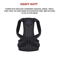 Lower Back Brace Unisex Posture Corrector Lumbar Support - Large Health & Beauty Kings Warehouse 