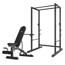 LSG GBH-300 Power Rack + GBN-006 14-Level FID Exercise Bench Sports & Fitness Kings Warehouse 