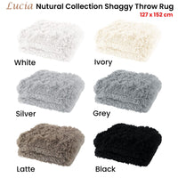 Lucia Nutural Collection Shaggy Throw Rug 127 x 152cm Black Home & Garden Kings Warehouse 