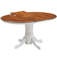 Lupin Extendable Dining Table 150cm Pedestral Stand Solid Rubber Wood -White Oak dining Kings Warehouse 