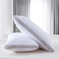 Luxury Bamboo Cooling Twin pack plush down-like pillows Kings Warehouse 