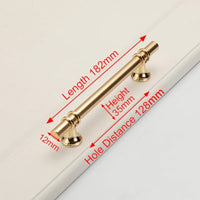 Luxury Design Kitchen Cabinet Handles Drawer Bar Handle Pull Gold 128MM Home & Garden Kings Warehouse 