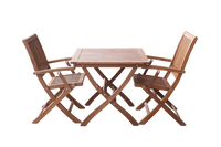 Maculata folding table and 2 armchairs