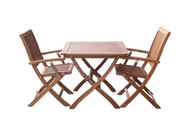 Maculata folding table and 2 armchairs Kings Warehouse 