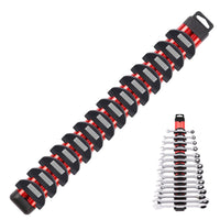 Magnetic Spanner Holder Aluminum 15 Wrench Rack Tool Screwdriver Organizer Red Sports & Fitness Kings Warehouse 