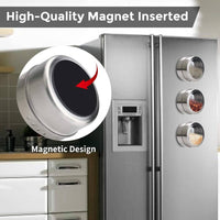 Magnetic Spice Jars Containers Spice Tins Wall Mounted Stainless Steel Base New 12PCS Home & Garden Kings Warehouse 