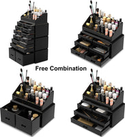 Makeup Cosmetic Organizer Storage with 12 Drawers Display Boxes (Black) Kings Warehouse 