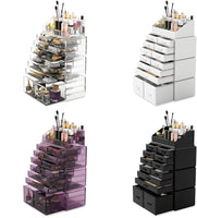 Makeup Cosmetic Organizer Storage with 12 Drawers Display Boxes (Clear) Kings Warehouse 