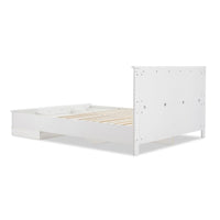 Margaux White Coastal Lifestyle Bedframe with Storage Drawers Double Kings Warehouse 