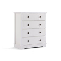 Margaux White Coastal Style Chest of Drawers Tallboy Kings Warehouse 