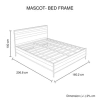 Mascot Bedframe Queen Size Oak Furniture Kings Warehouse 