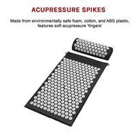Massage Acupressure Yoga Mat With Pillow Sit Mats Cut Pain Stress Soreness Kings Warehouse 