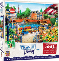 Masterpieces Puzzle Travel Diary Amsterdam Puzzle 550 pieces Kings Warehouse 