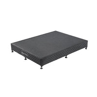Mattress Base Ensemble Queen Size Solid Wooden Slat in Black with Removable Cover Furniture Kings Warehouse 