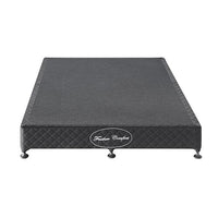 Mattress Base Ensemble Queen Size Solid Wooden Slat in Charcoal with Removable Cover Furniture Kings Warehouse 