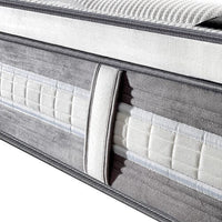 Mattress Euro Top Double Size Pocket Spring Coil with Knitted Fabric Medium Firm 34cm Thick Furniture Kings Warehouse 