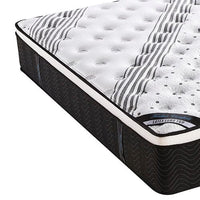 Mattress Euro Top Queen Size Pocket Spring Coil with Knitted Fabric Medium Firm 33cm Thick Furniture Kings Warehouse 