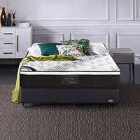 Mattress Euro Top Queen Size Pocket Spring Coil with Knitted Fabric Medium Firm 33cm Thick Furniture Kings Warehouse 