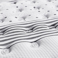 Mattress Euro Top Queen Size Pocket Spring Coil with Knitted Fabric Medium Firm 33cm Thick Furniture Kings Warehouse 