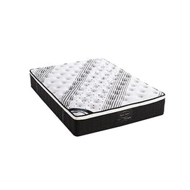 Mattress Euro Top Queen Size Pocket Spring Coil with Knitted Fabric Medium Firm 33cm Thick Furniture Kings Warehouse