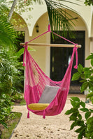 Mayan Legacy Extra Large Outdoor Cotton Mexican Hammock Chair in Mexican Pink Colour Home & Garden Kings Warehouse 