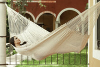 Mayan Legacy Queen Size Outdoor Cotton Mexican Hammock in Marble Colour Home & Garden Kings Warehouse 