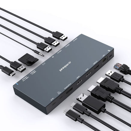 mbeat 15-in-1 Triple Display USB-C Dock (2 x HDMI & 1 x Display Port) Electronics Kings Warehouse 