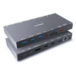 mbeat 15-in-1 Triple Display USB-C Dock (2 x HDMI & 1 x Display Port) Electronics Kings Warehouse 