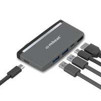 mbeat Essential Pro 5-in-1 USB- C Hub ( 4K HDMI Video, USB-C PD Pass Through Charging, USB 3.0 x 2, USB-C x 1) Afterpay Day: Trending Tech Kings Warehouse 