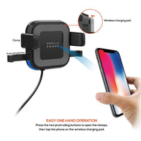 mbeat Gorilla Power 10W Wireless Car Charger With 2.4A USB Charging, Air Vent Clip & Windshield Stand Afterpay Day: Trending Tech Kings Warehouse 