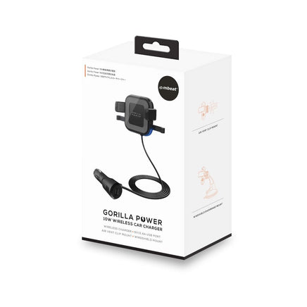 mbeat Gorilla Power 10W Wireless Car Charger With 2.4A USB Charging, Air Vent Clip & Windshield Stand Afterpay Day: Trending Tech Kings Warehouse 